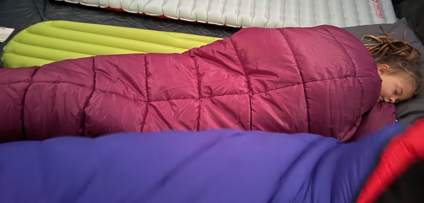 the kindercone (purple) next to the teton junior (dark blue). both...