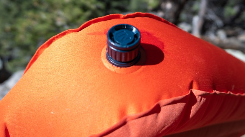 the inflating valve, labeled, "in"