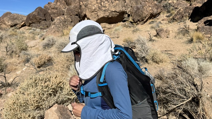 sun hat - the sun runner's cape offers excellent sun protecion, making it...