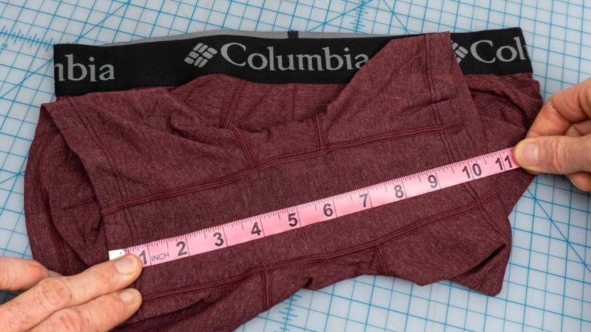 the perineal area is devoid of seams and bordered by straight...