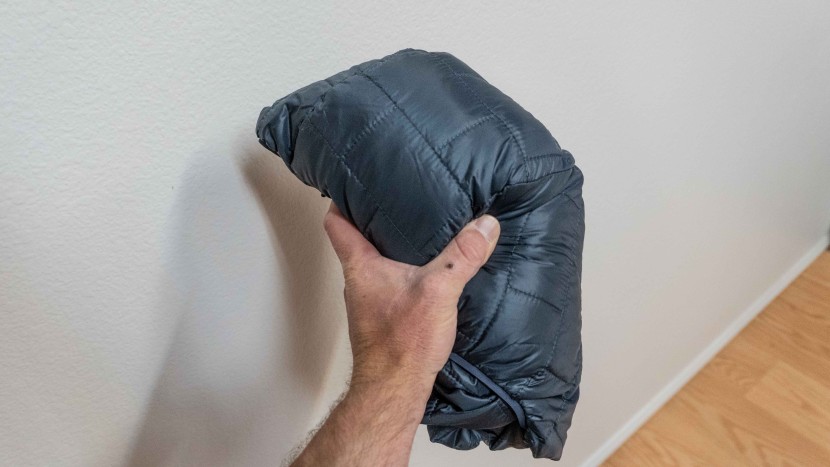 while it's relatively light, the nano puff doesn't pack down quite...