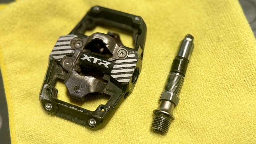 shimano xtr m9220 pedal - the tight-fitting axle has upgraded seals that should prolong its...