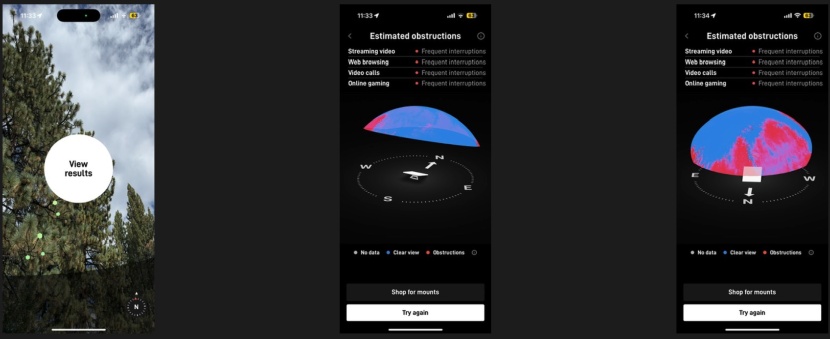 personal locator beacon - the starlink app makes it easy to find the optimal setup spot.