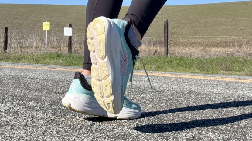 hoka bondi 9 for women - about as well-tractioned as a road shoe comes, the outsole of the...