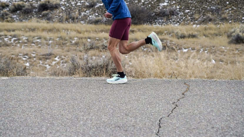 hoka bondi 9 - as you can see here, the bondi has a lot of foam, but it barely...