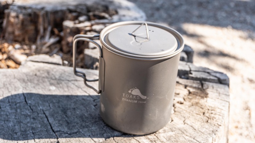 backpacking stove - we used this toaks titanium pot when measuring the weight of stoves...