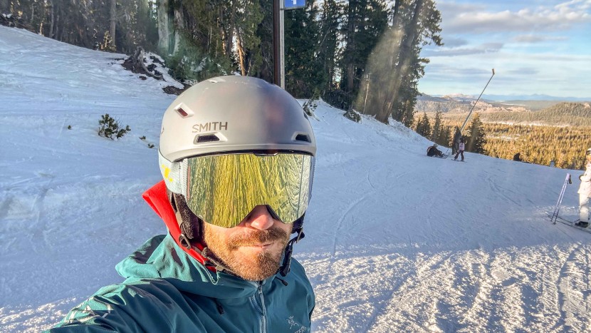 while we loved the goggle fit with boxier eyewear (photo one)...