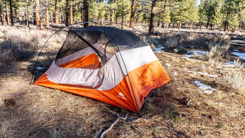 if water makes it past the nylon fly, the half dome has less mesh...