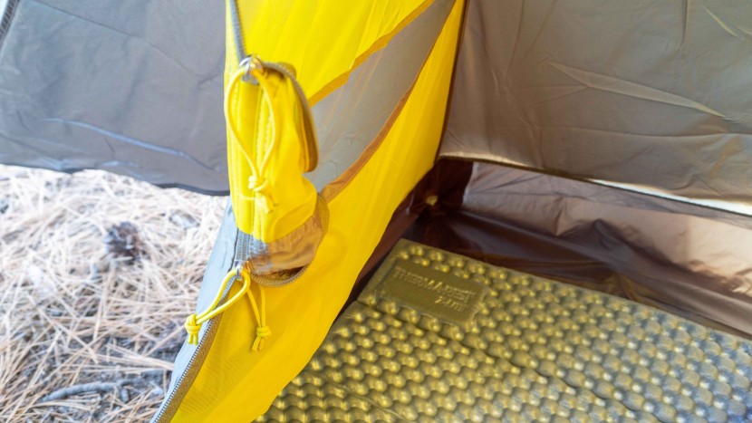 in addition to the vestibule design, this tent was easy to pop up...