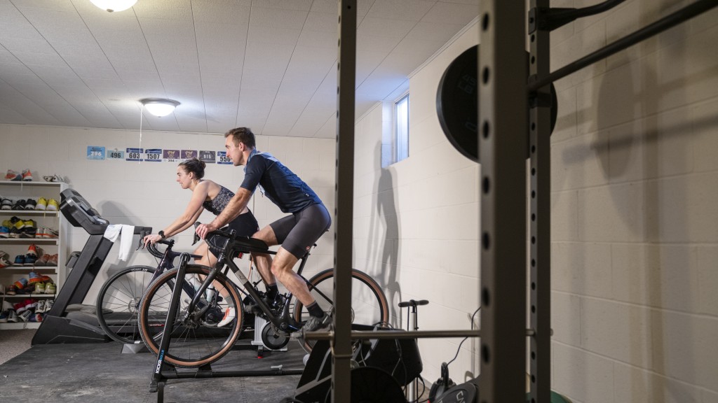 bike trainer - a bike trainer (or two) is a great addition to a home gym.