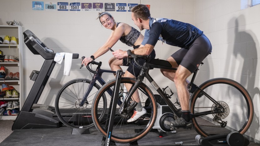 bike trainer - having a smart bike trainer is great for long indoor rides.