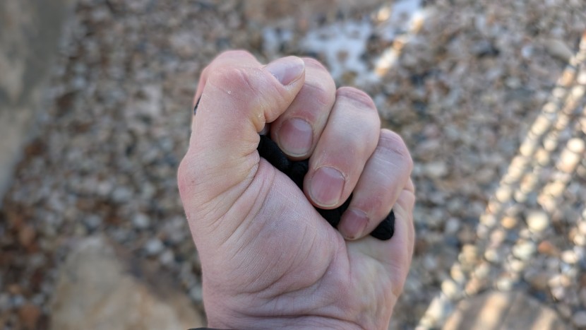 smartwool merino - thin and compact, almost to a fault.