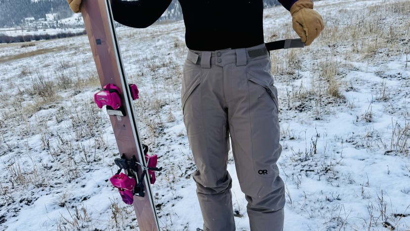 the snowcrew have both integrated waist adjustment and belt loops.