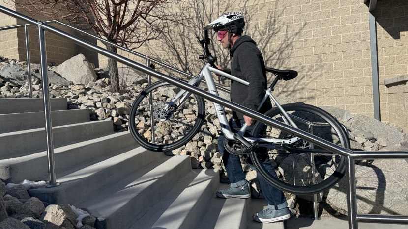 aventon soltera 3 adv - you don't have to think twice about carrying the soltera up a flight...