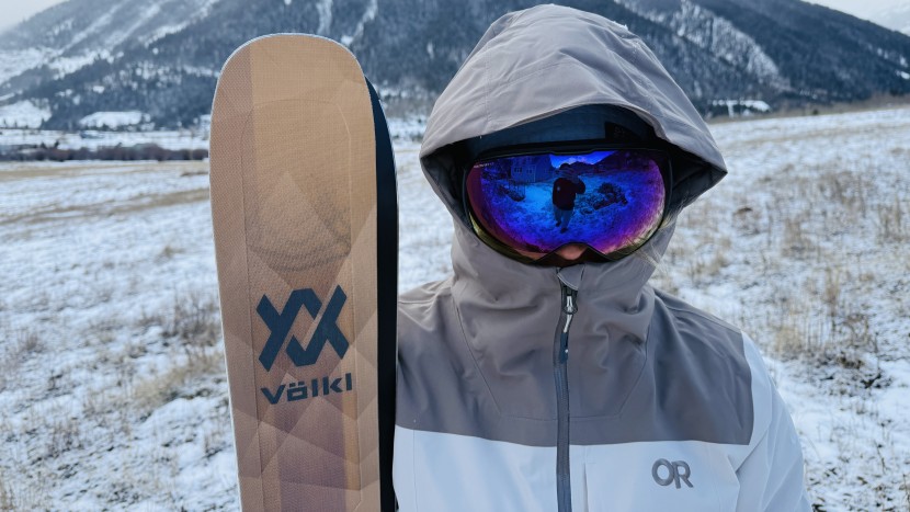 ski jacket womens - snuggling in to keep warm.