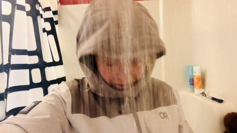 the fabric mostly did well but absorbed a bit of water after two...