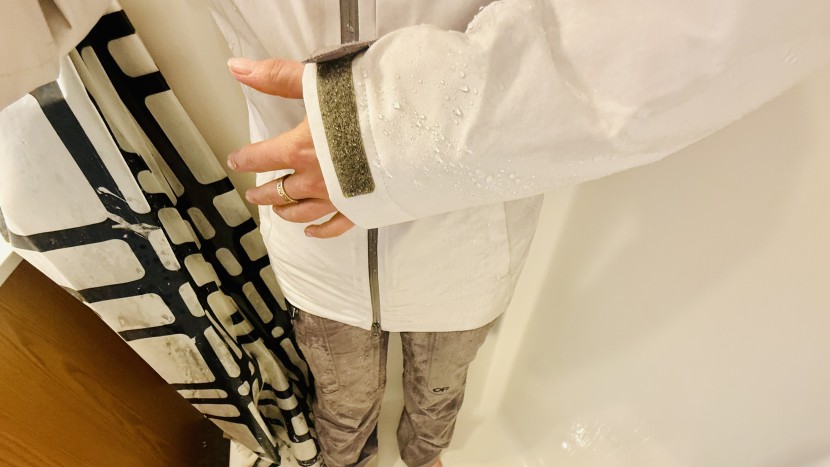 notice the water beading near the cuff.