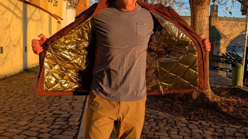 winter jacket men - at first, we thought the landroamer's omni-heat liner was a gimmick...