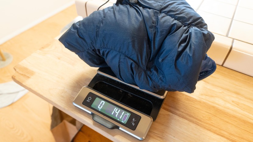 this is a down jacket that's not the lightest, but it boasts...