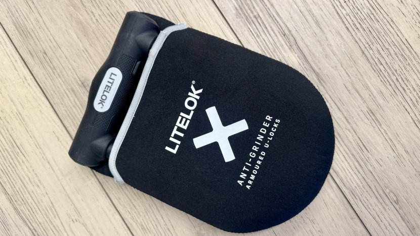 litelok x1 - the litelok x1 includes this neoprene sleeve that helps pad the lock...