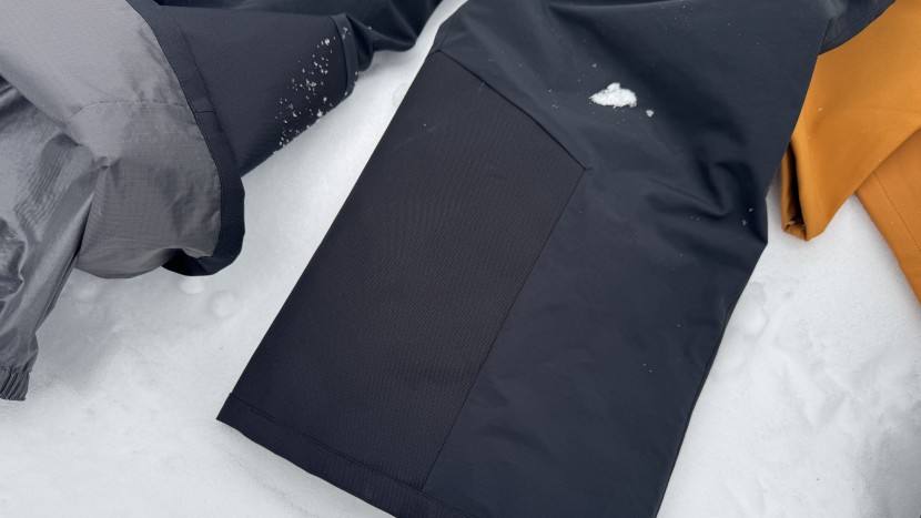 rei's scuff guard on the interior of the lower leg is large and...