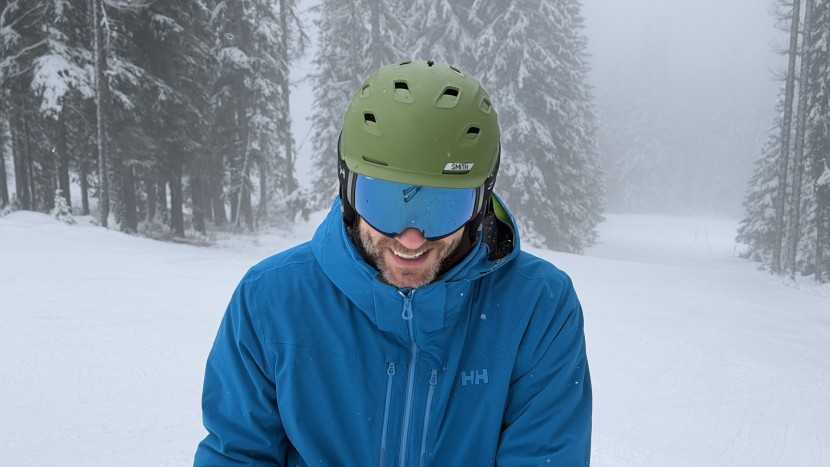 not that we're trying to match our goggles to our jacket color, but...