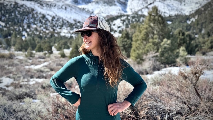 the capilene thermal was perfect for a sunny day of spring skiing...