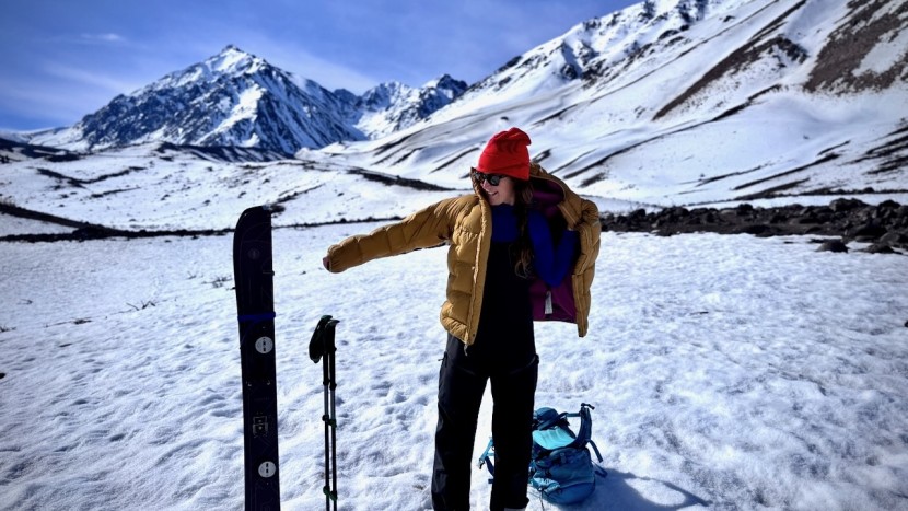 the smooth synthetic outer fabric interfaces well with other layers...