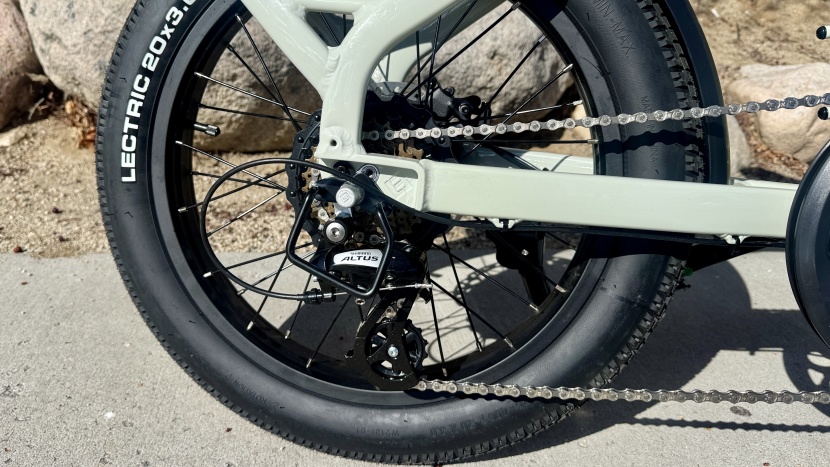 lectric xp4 - an impressive drivetrain for the price, the bracket over the...