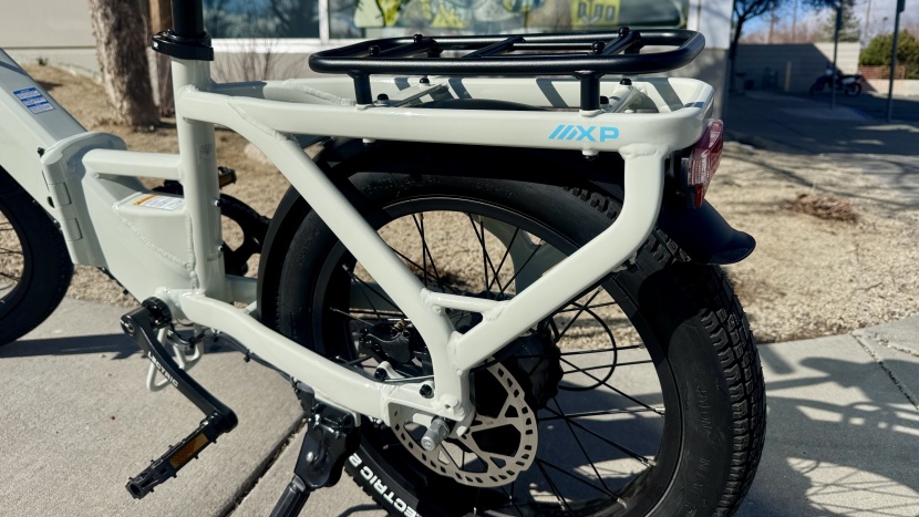 lectric xp4 - the level-up rack is a solid platform that gives the bike...