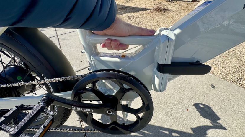 the handle can be useful when portaging the bike, but becomes...