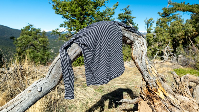 the ibex woolies pro tech crew will dry fast when left outside in...