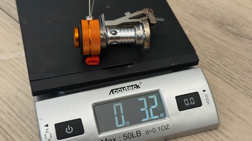 aotu stove - we weighed the aotu with and without the orange case. the case adds...