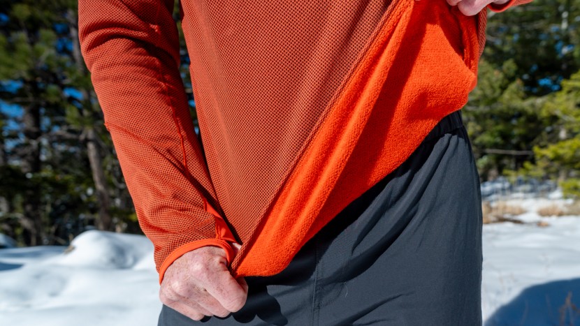 base layer men - the mountain hardwear airmesh only has a thin face fabric holding...