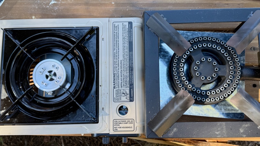 gas one gs-3400p - a top-down look reveals the stark contrast between the narrow...