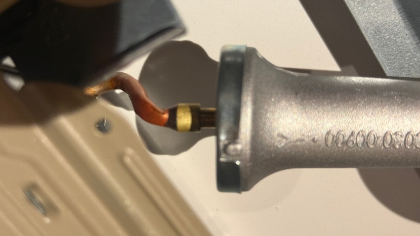 gas one gs-3400p - when we tried to store the propane adapter inside the stove, we...