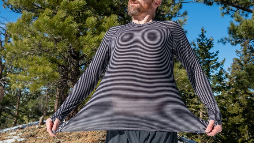 thin and stretchy! the ibex woolies pro tech crew is unquestionably...