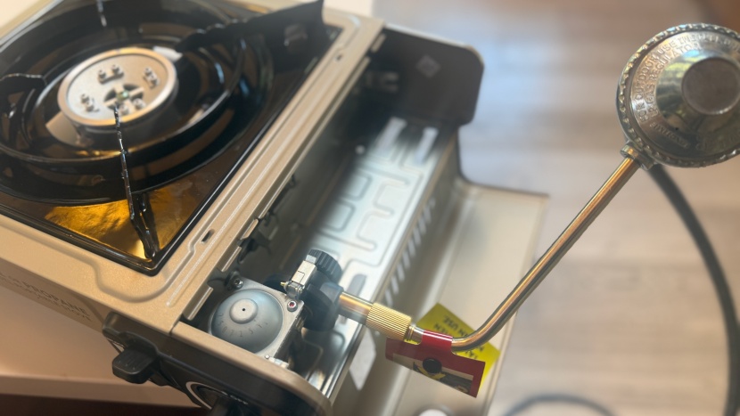 adding the propane adapter is fairly quick and easy, but not as...