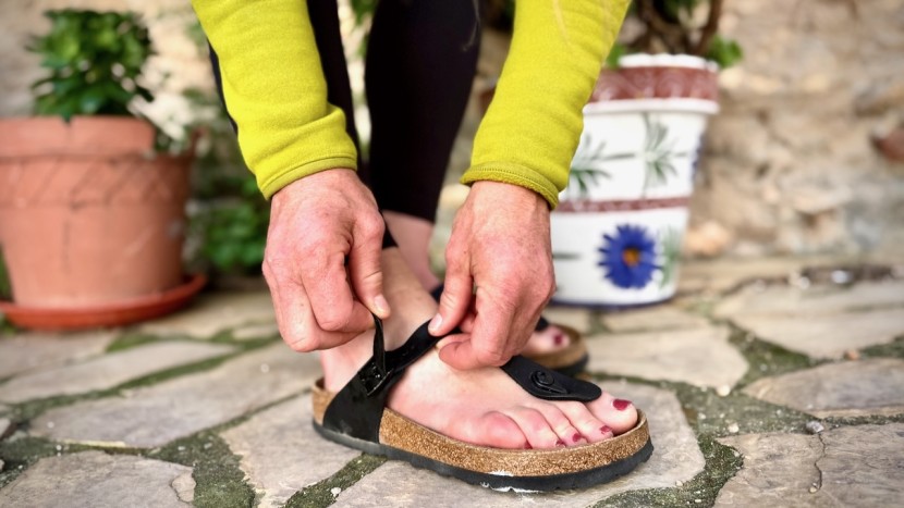 flip flops - the adjustable toe strap on the birkenstock gizeh is great for a...