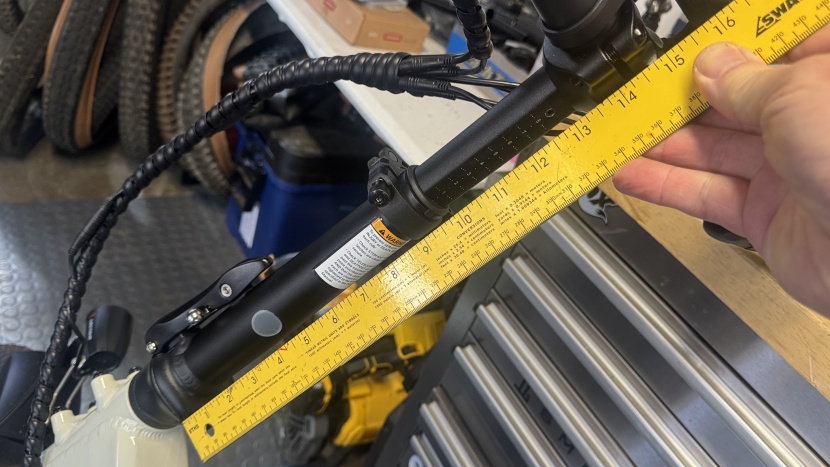 lectric xp4 - the stem measures 15" from the headset and can extend an additional...