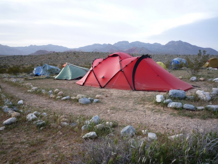 hilleberg tarra - a hilleberg tent standing strong in high winds in red rocks, nevada...